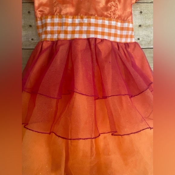 Lalaloopsy Girl Dress Small 3 - 4 Orange Costume Layered Ruffles Halloween - Picture 10 of 11